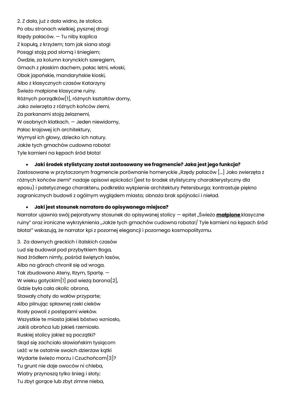 Ustęp (wydzielona część tekstu lub utworu muzycznego)
epicki poemat opisowy
●
Obraz despoty w Ustępie II części Dziadów
●
wierszowany
klasyc