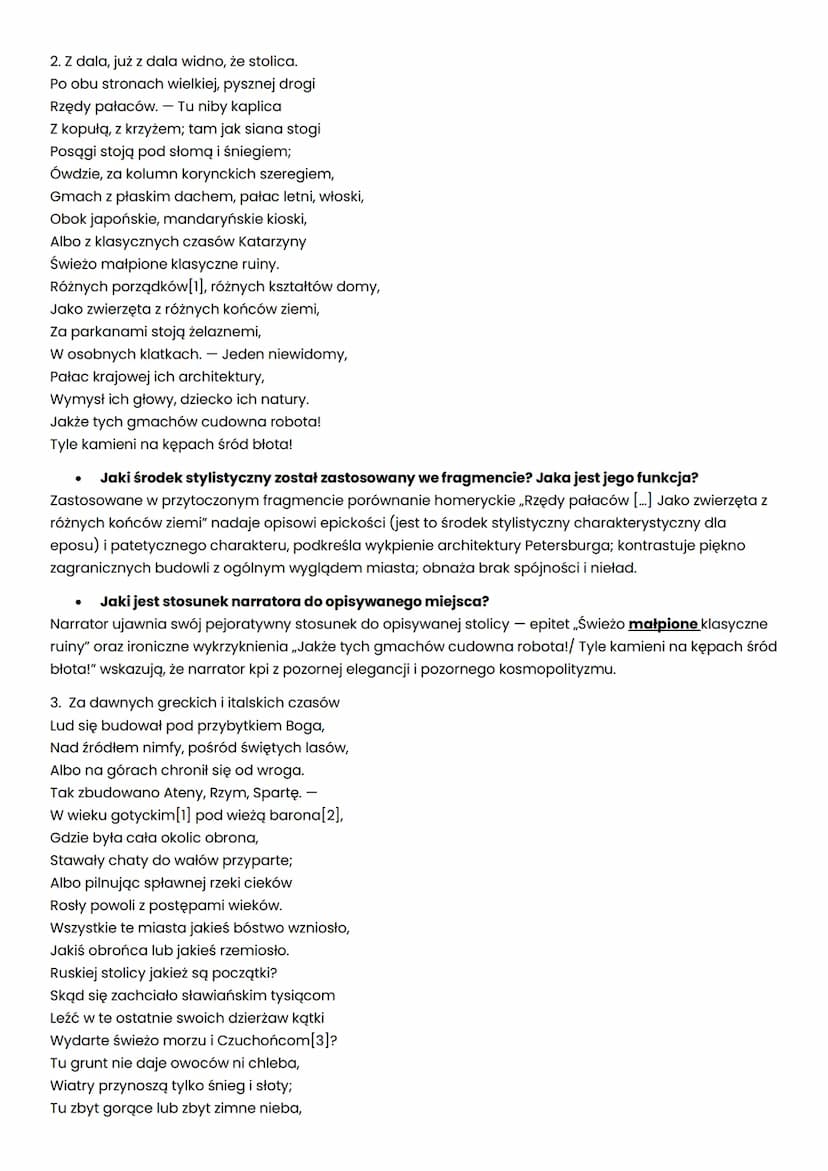 Ustęp (wydzielona część tekstu lub utworu muzycznego)
epicki poemat opisowy
●
Obraz despoty w Ustępie II części Dziadów
●
wierszowany
klasyc