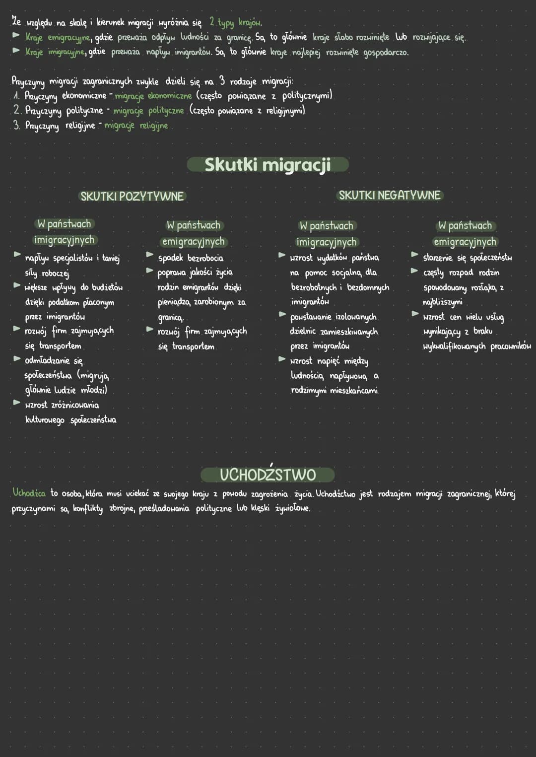 Migracje
Migracje to przemieszczanie się ludzi po to, aby na stałe lub na • jakiś czas zmienić miejsce pobytu lub zamieszkania.
Migracje dzi