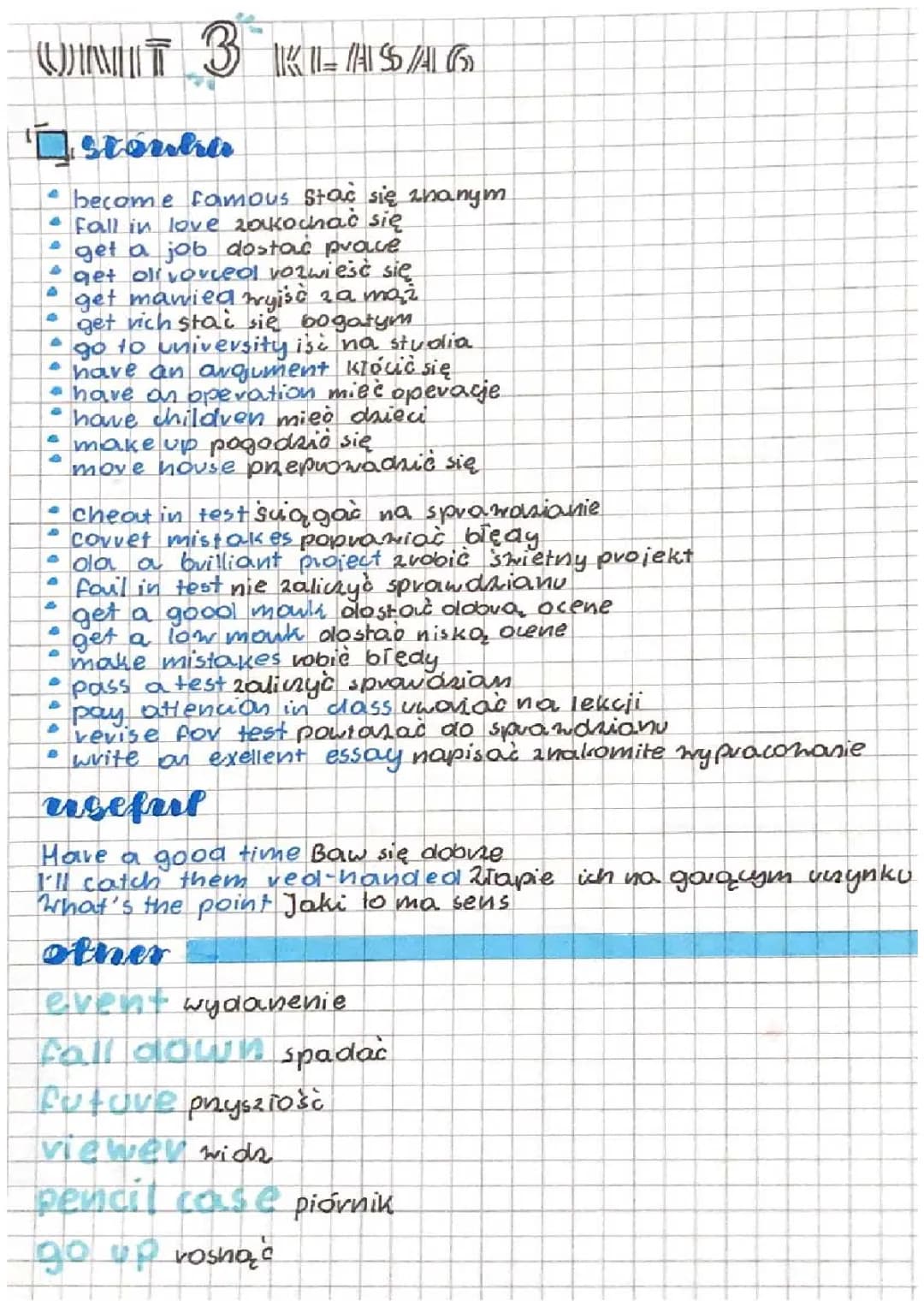 angielski rozdział 3 klasa 6 notatka 