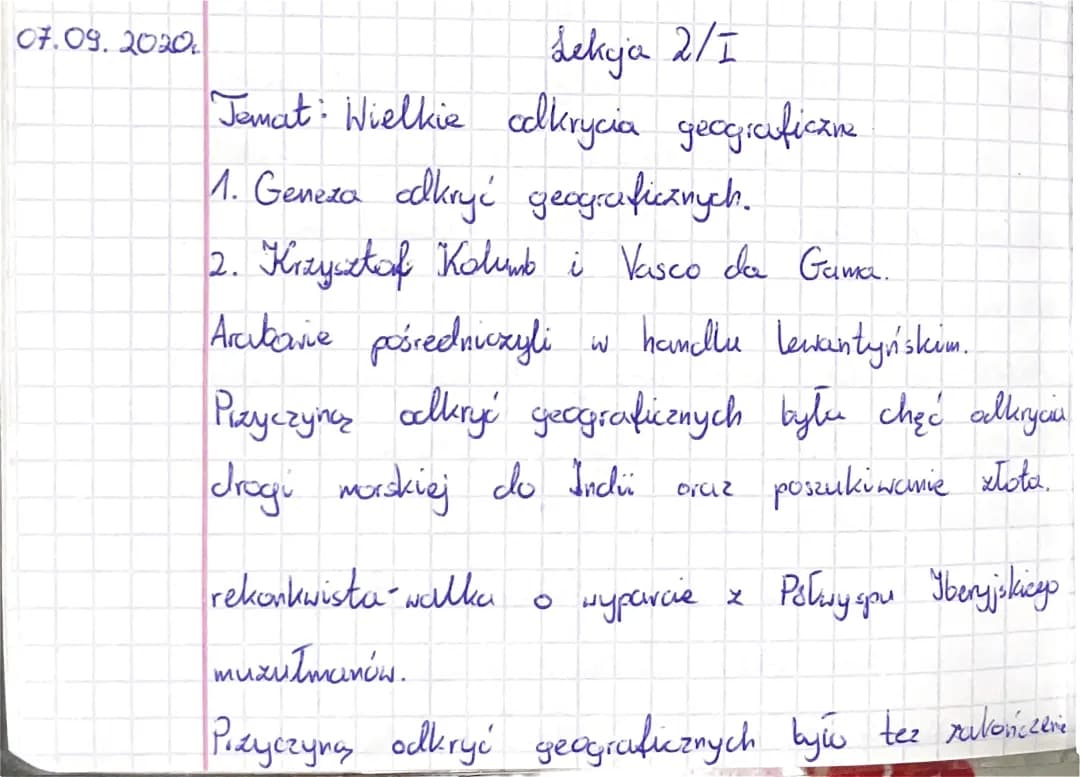 Wielkie Odkrycia Geograficzne: Tabela, Przyczyny i Skutki