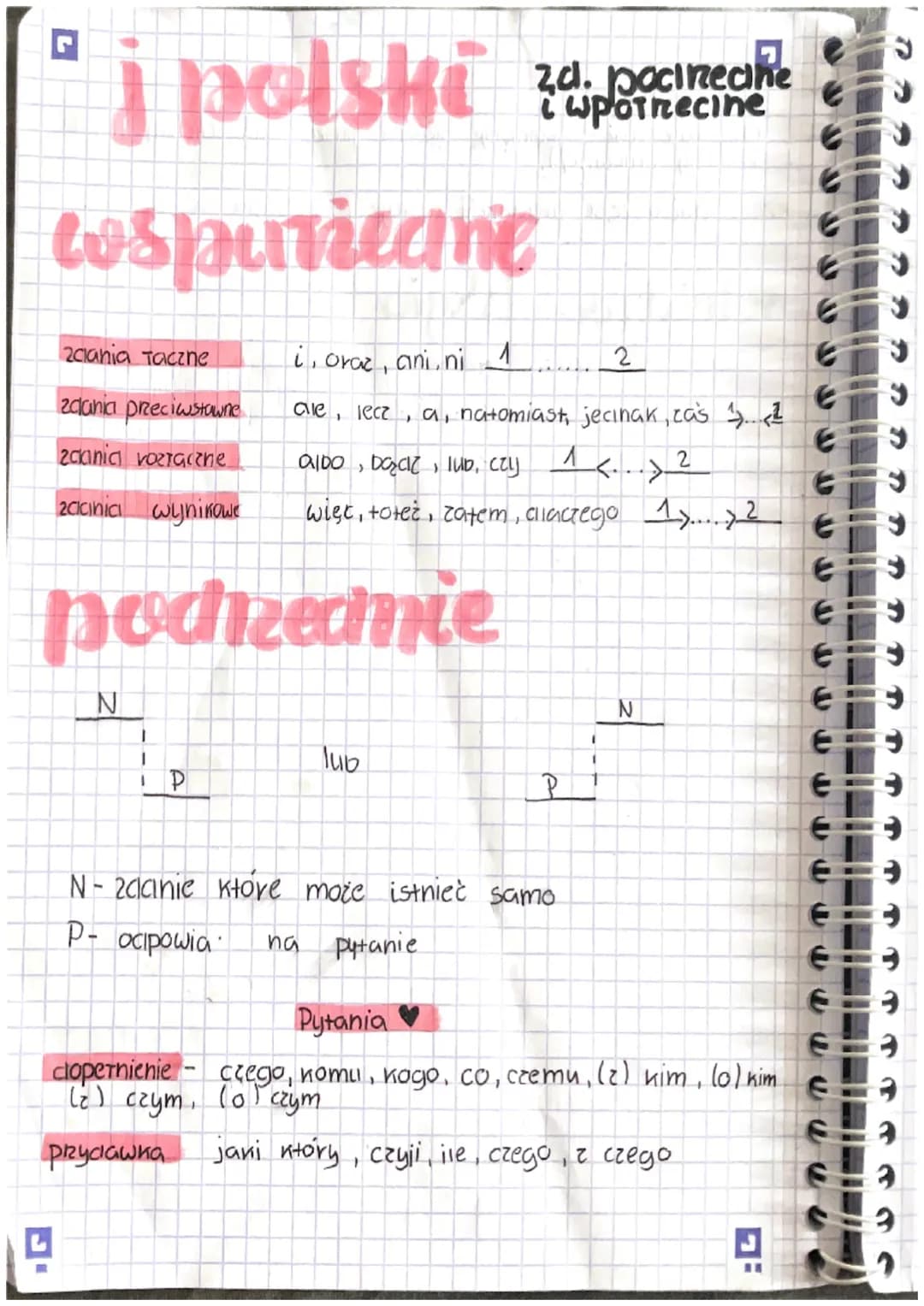 G
j polski zappo
zd. pacinecine
upotrecine
cospuricane
2cania Taczne
i, oraz
ani.ni
2
zdania przeciwstawne
zaania voztaczne
2ccinici wynikow