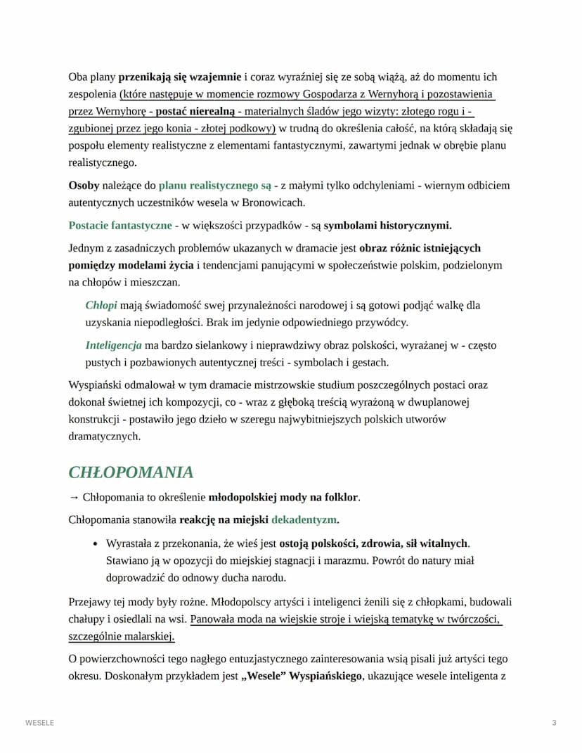 WESELE
WESELE
AUTOR: STANISŁAW WYSPIAŃSKI
▼ STRESZCZENIE
Polska pod zaborami.
W podkrakowskich Bronowicach, w domu Włodzimierza Tetmajera od