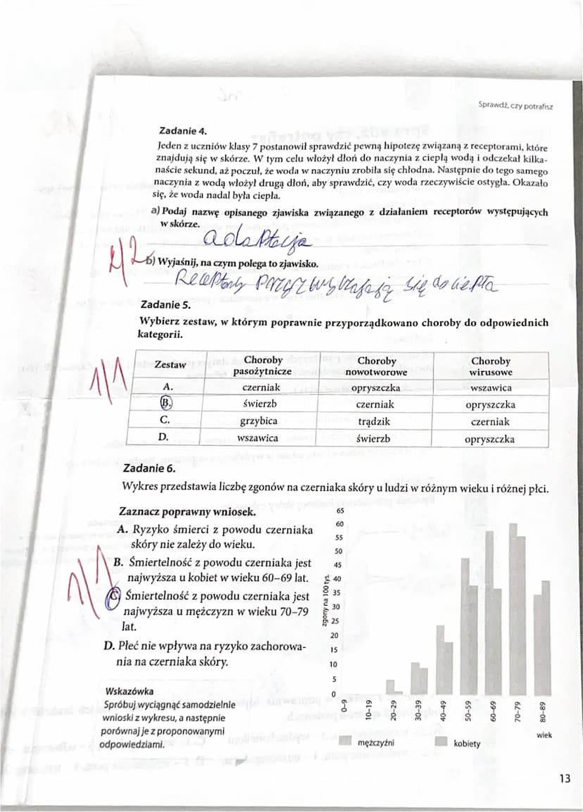 12
E
1.
2.
Sprawdź, czy potrafisz
Whos
vào
datphone
164
Zadanie 1.
Przyporządkuj wymienionym rodzajom tkanek (A-C) odpowiednie opisy wybrane
