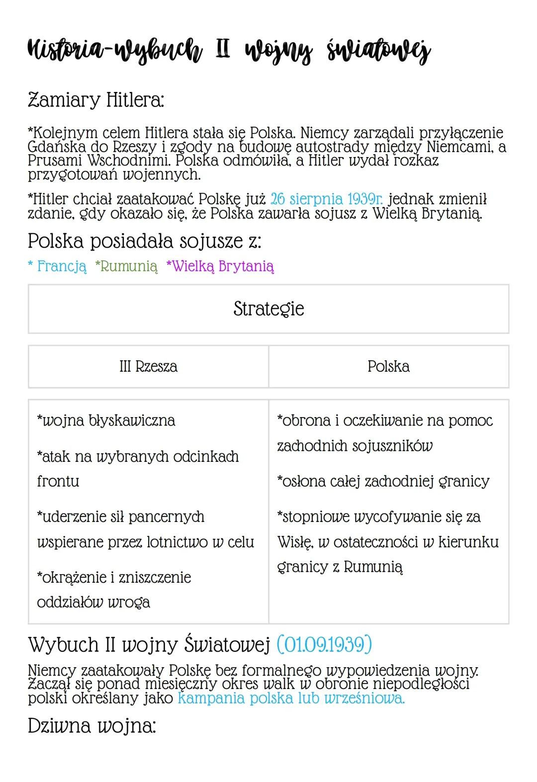 Napaść na Polskę-Wybuch II wojny światowej