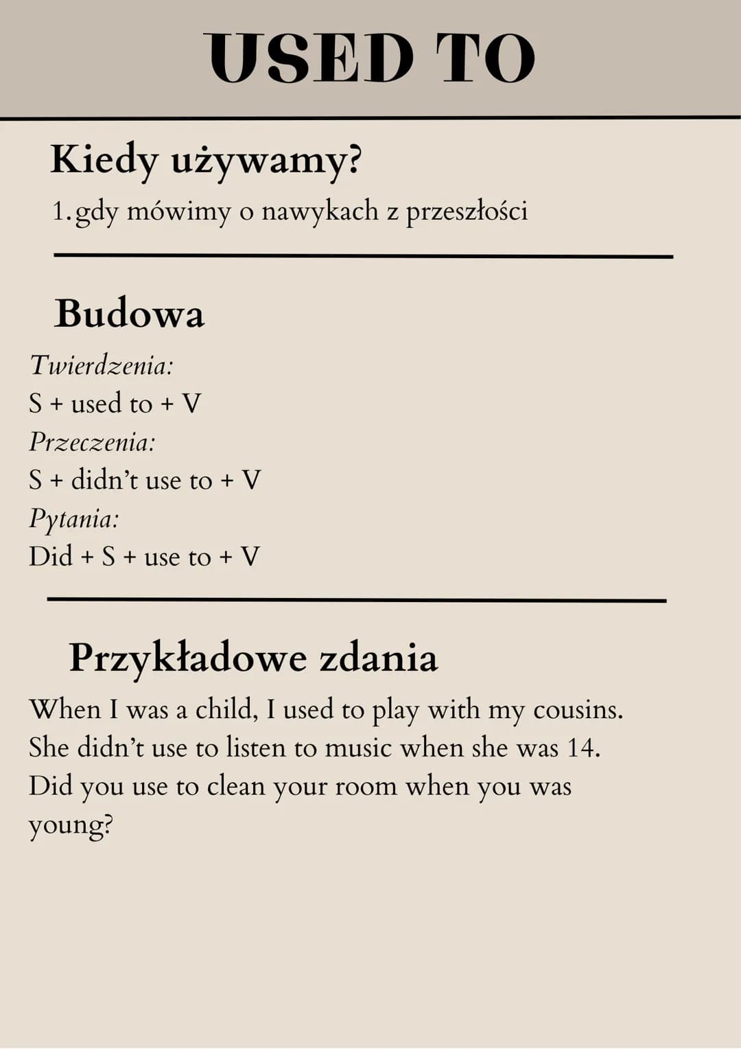 PAST SIMPLE
Kiedy używamy?
1.gdy mówimy o czynności, która rozpoczęła się i
zakończyła w przeszłości, trwała przez dany okres
2.gdy mówimy o