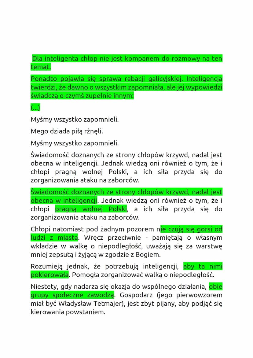 Akt 1
Temat: Opisanie obrazu wesela i dwóch grup społecznych (charakter realistyczno- społeczny)
Akt2
Temat: Przybycie zjaw, które pokazują 