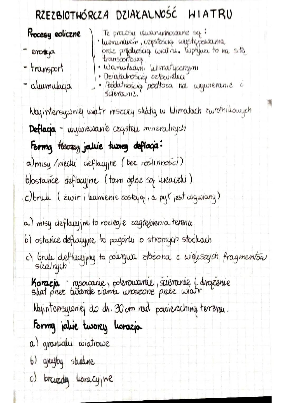 geografia glebe i rzezbiotwórcza dzialalnosc wiatru