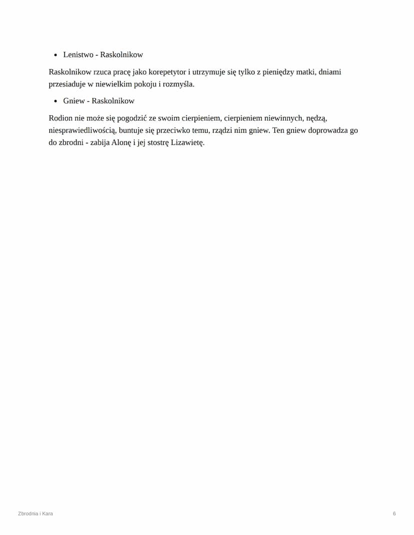 Zbrodnia i Kara
Fiodor Dostojewski
Zbrodnia i Kara
1. Tematyka
• obraz społeczeństwa,
• zbrodnia i kara,
• odrzucenie wartości chrześcijańsk