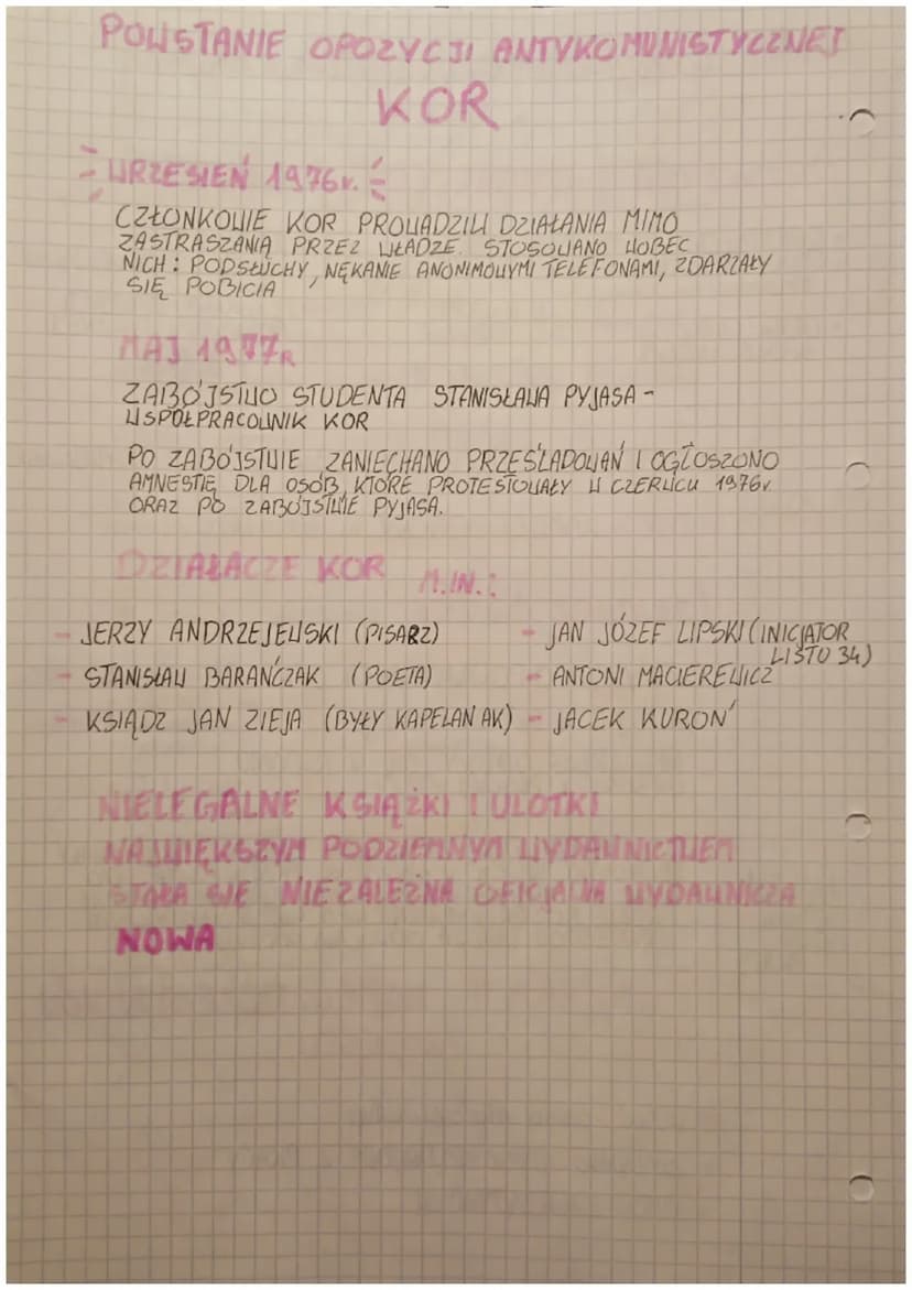 ●
PRZYCZYNA WYDARZENIE SKUTEK
PROTESTY
DRASTYCZNE
PODWYŻKI CEN
ZYUNOSCI
0
0
• BRAK DIALOGU
SPOŁECZNEGO
GIEREK
ZAKAZAŁ
URZYCIA
BRONI
PALNEJ
R
