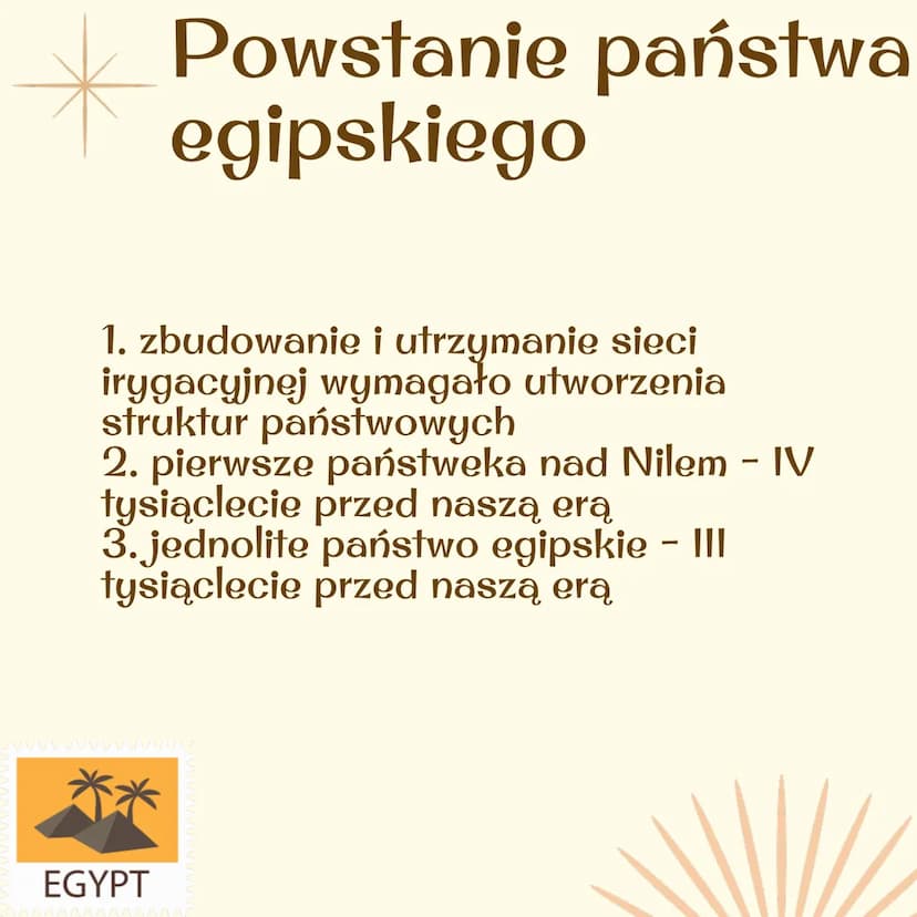STAROŻYTNY EGIPT
Notatka Warunki naturalne
1. obszar około 1 miliona kilometrów
kwadratowych, w większości pustynny
2. żyzne czarne ziemie -