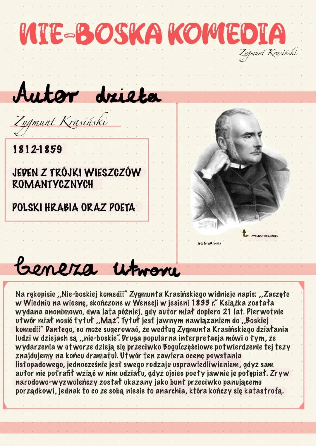 Nie-Boska Komedia - Streszczenie dla Dzieci z Bohaterami i Planem Wydarzeń