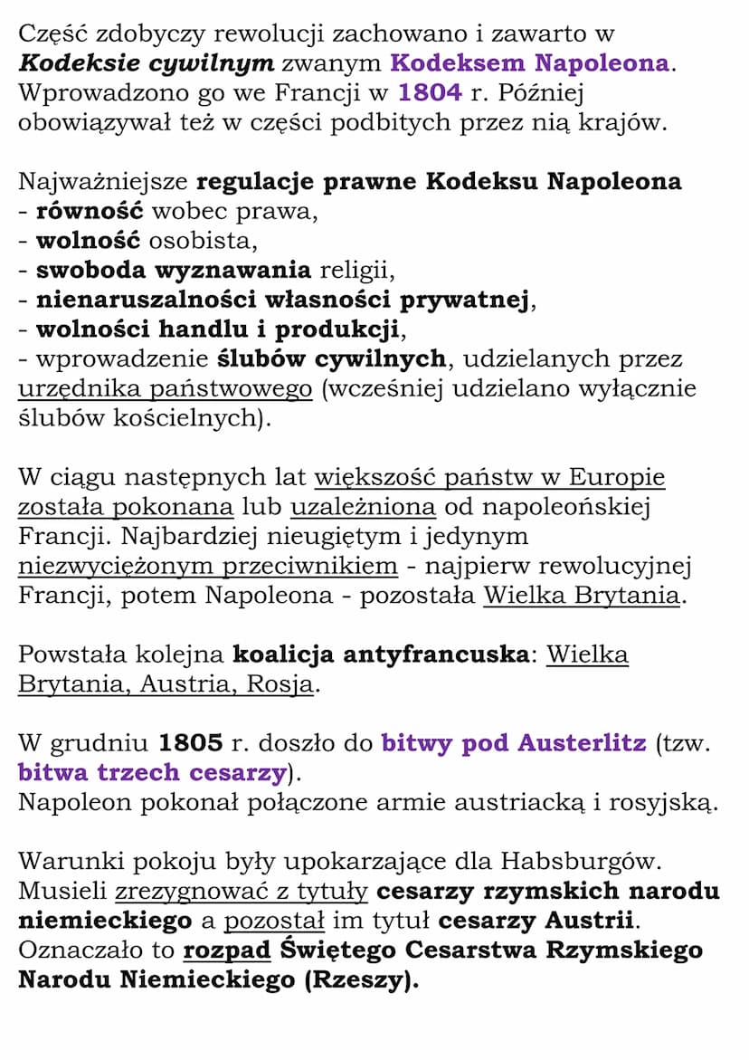 Epoka napoleońska
Cały dział. Dział VI,
kl. 6, WSiP
1797 - utworzenie Legionów Polskich we Włoszech
1799 - Napoleon pierwszym konsulem Franc