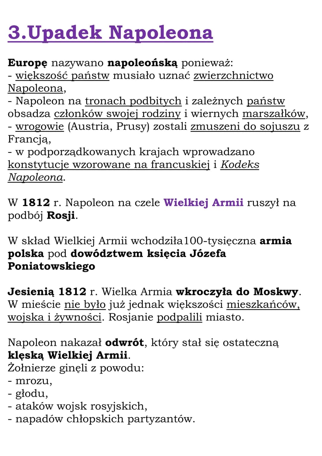 Epoka napoleońska
Cały dział. Dział VI,
kl. 6, WSiP
1797 - utworzenie Legionów Polskich we Włoszech
1799 - Napoleon pierwszym konsulem Franc