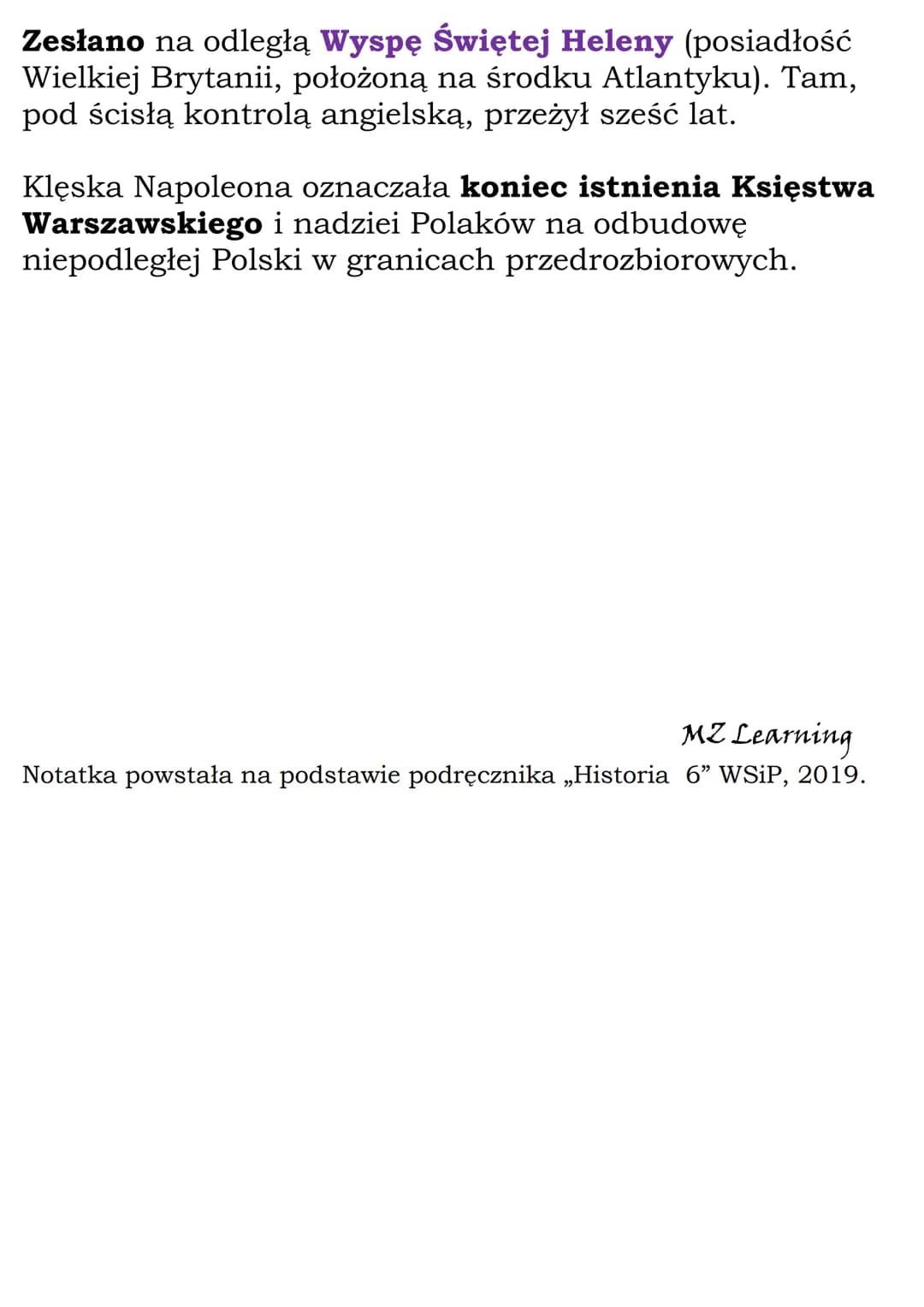 Epoka napoleońska
Cały dział. Dział VI,
kl. 6, WSiP
1797 - utworzenie Legionów Polskich we Włoszech
1799 - Napoleon pierwszym konsulem Franc