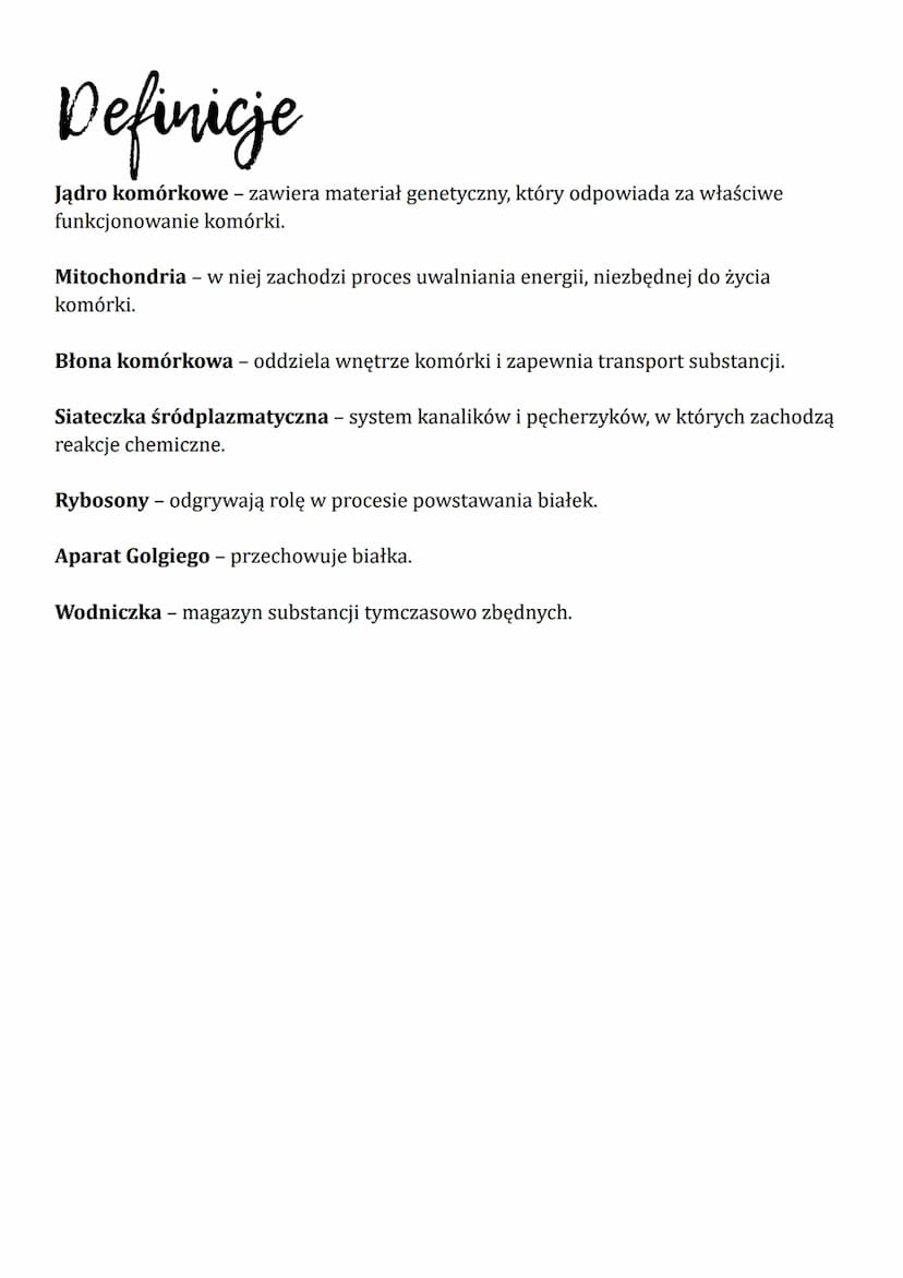 Komórka jest najmniejszą strukturą budującą organizm, która ma wszystkie
cechy istoty żywej. Różnią się one wielkością.
Komórka roślinna
1- 