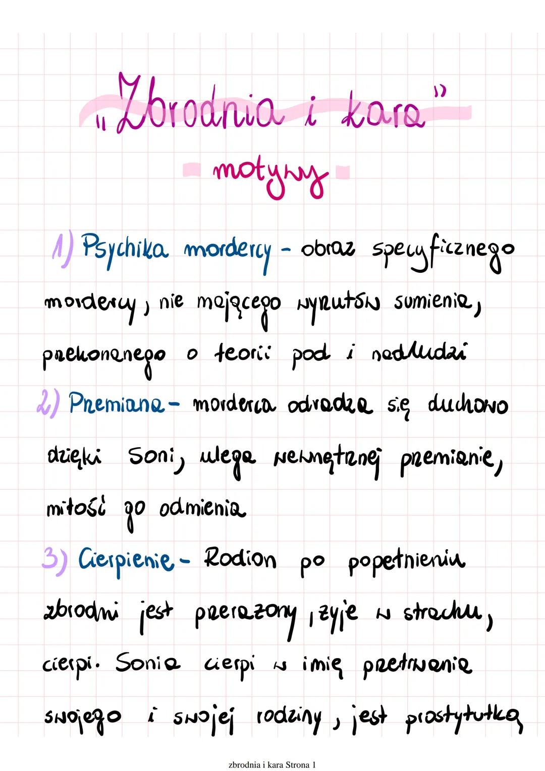„Zbrodnia i kara
motyny
»)
1) Psychika mordercy - obraz specyficznego
mordercy, nie mającego NyRutSN sumienia,
prekonanego
。 teorii pod i ne