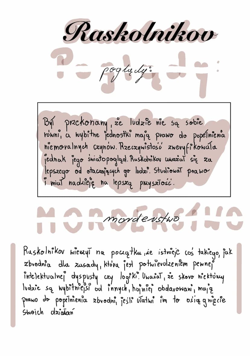 1.
Bohaterowie
Rodion Raskolnikov o cechowała go podobna do romantycznej nadwrażliwość
0 23 lata
o buntował się przeciwko światu
o był samot