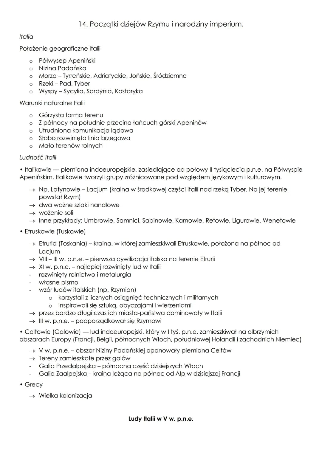 Początki dziejów Rzymu i narodziny imperium 