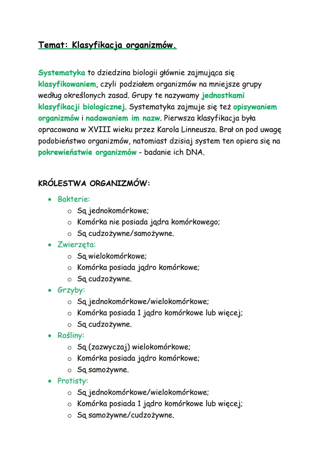 Klasyfikacja organizmów