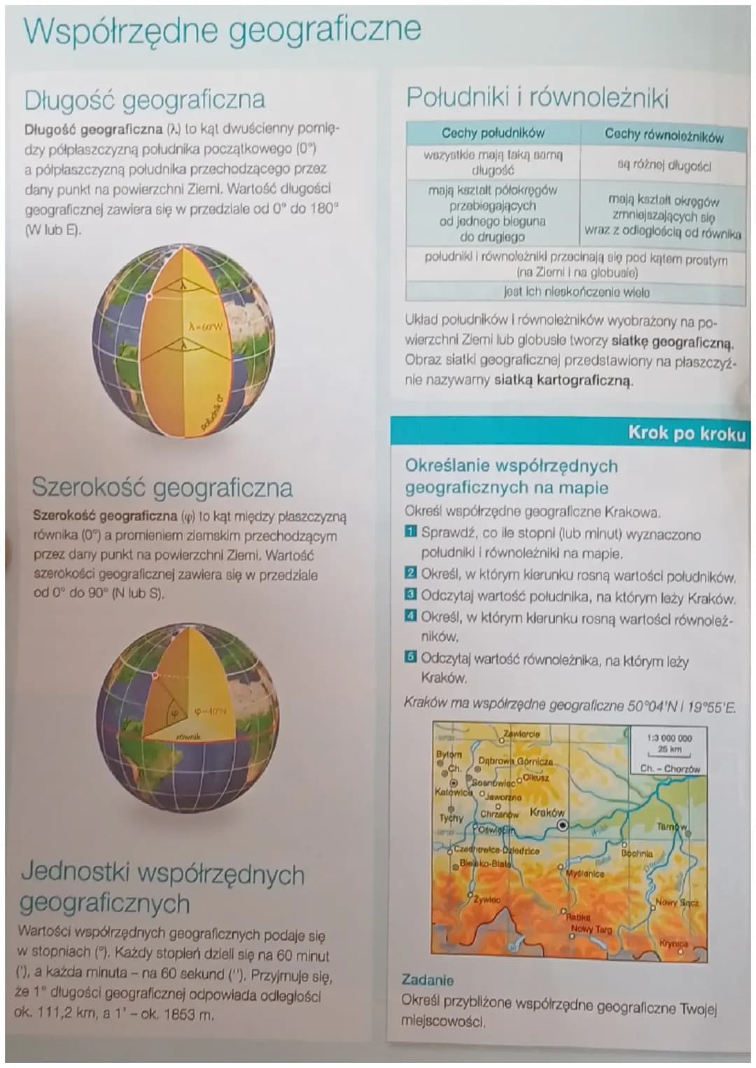 WSPÓŁRZĘDNE GEOGRAFICZNE/ RUCHY ZIEMI.