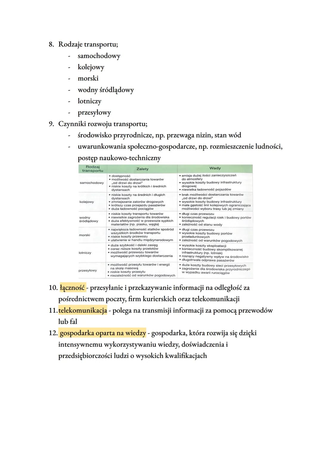 Sprawdzian geografia - usługi
1. usługi - sektor gospodarki obejmujący działalność, która polega na
wykonywaniu świadczeń służących zaspokaj