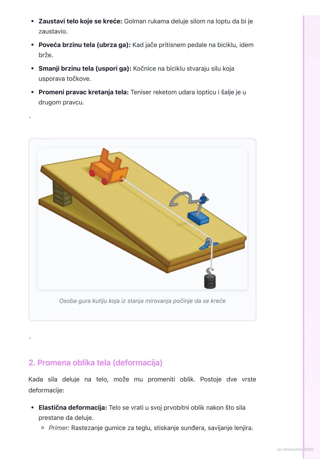 # Pojam sile

## Uvod u pojam sile

Sila je nešto sa čime se srećemo svaki dan. Kad god gurnemo, povučemo,
podignemo, šutnemo ili stisnemo n