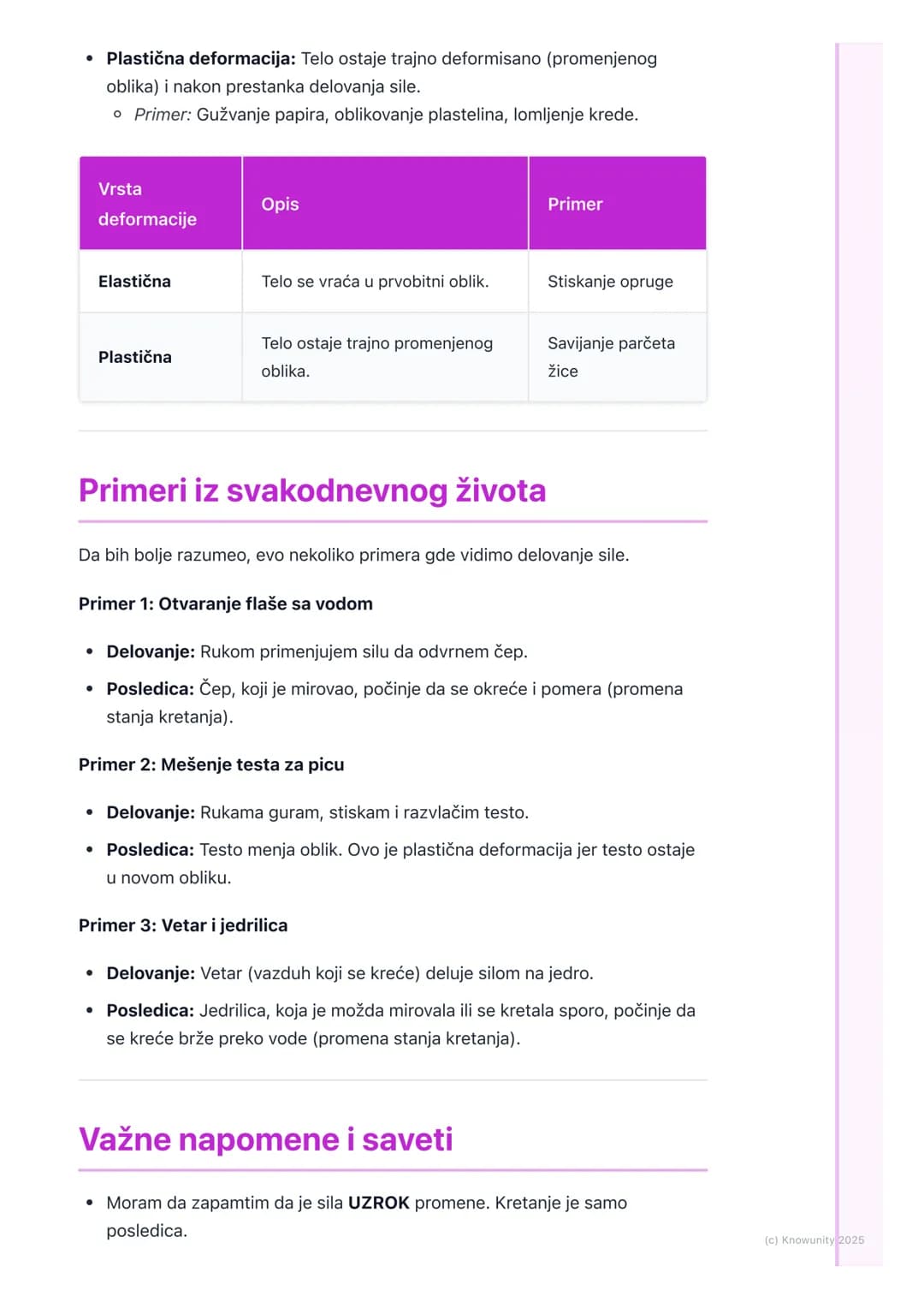 # Pojam sile

## Uvod u pojam sile

Sila je nešto sa čime se srećemo svaki dan. Kad god gurnemo, povučemo,
podignemo, šutnemo ili stisnemo n