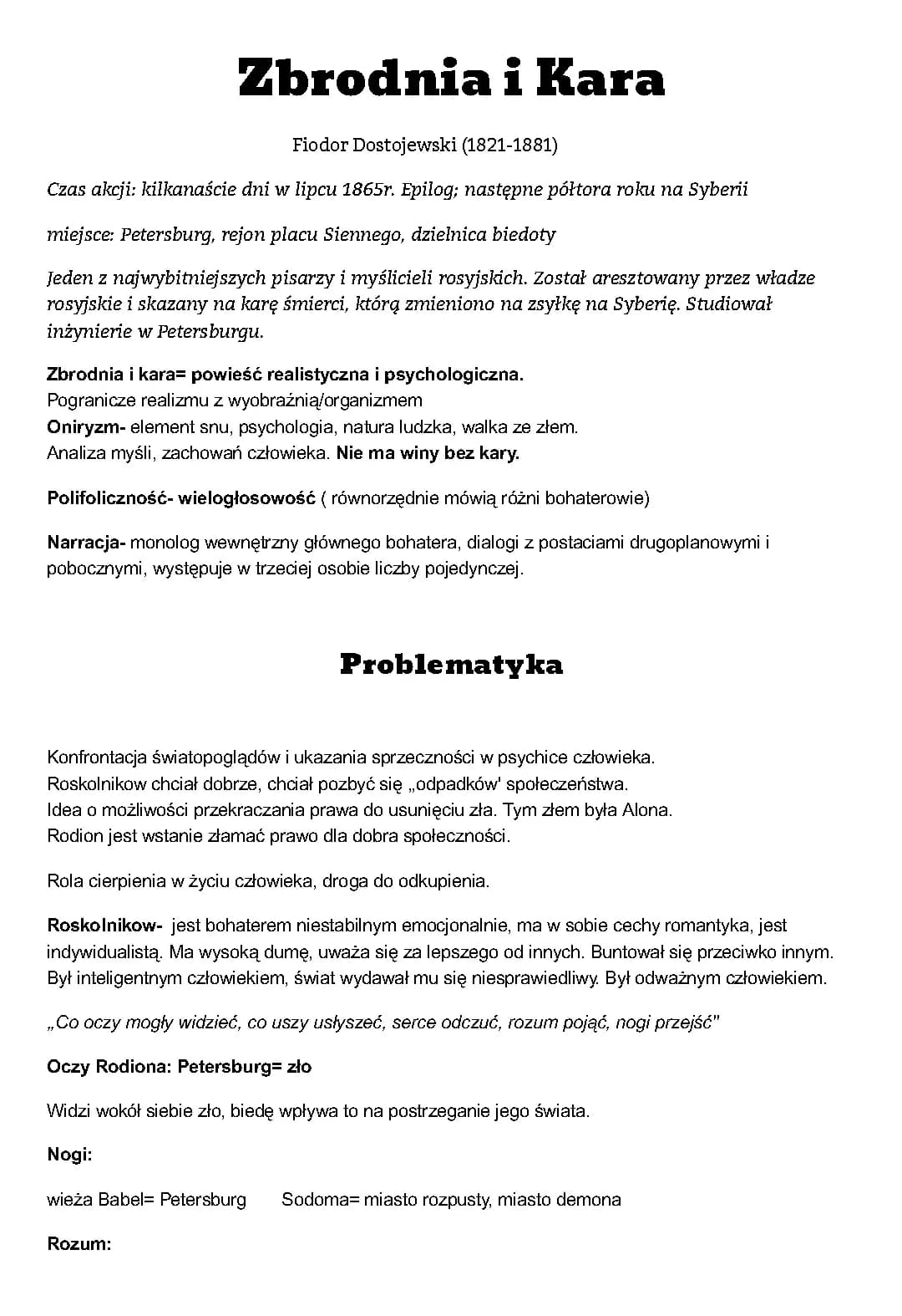Zbrodnia i Kara