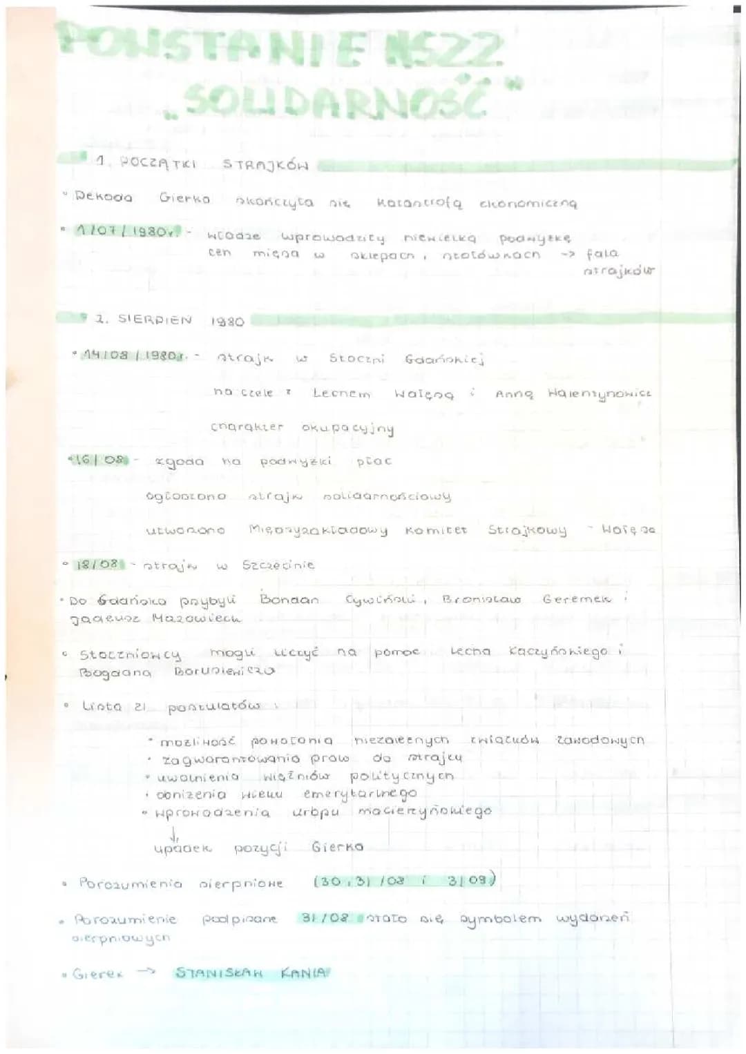 Powstanie NSZZ „Solidarność”