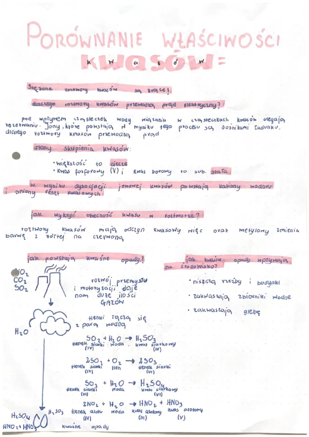 PORÓWNANIE WŁAŚCIWOŚCI
Się zone
Vortmory kwas om
say grace!
idiaczego voztwory kwasów przewodzą pred elektryczny?
pod wpłynem czasteczek Mod