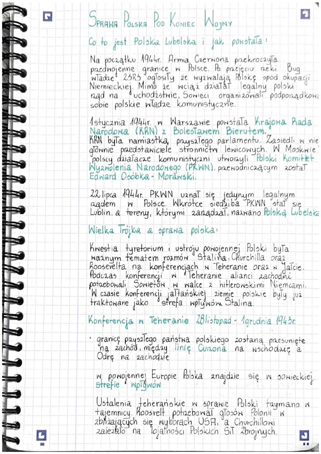 L
SPRANA POLSKA POD KONIEC WOJNY
Co to jest Polska Lubelska i jak powstała
Bug
Na początku 1944r. Armia Czerwona przekroczyła
przedwojenne g