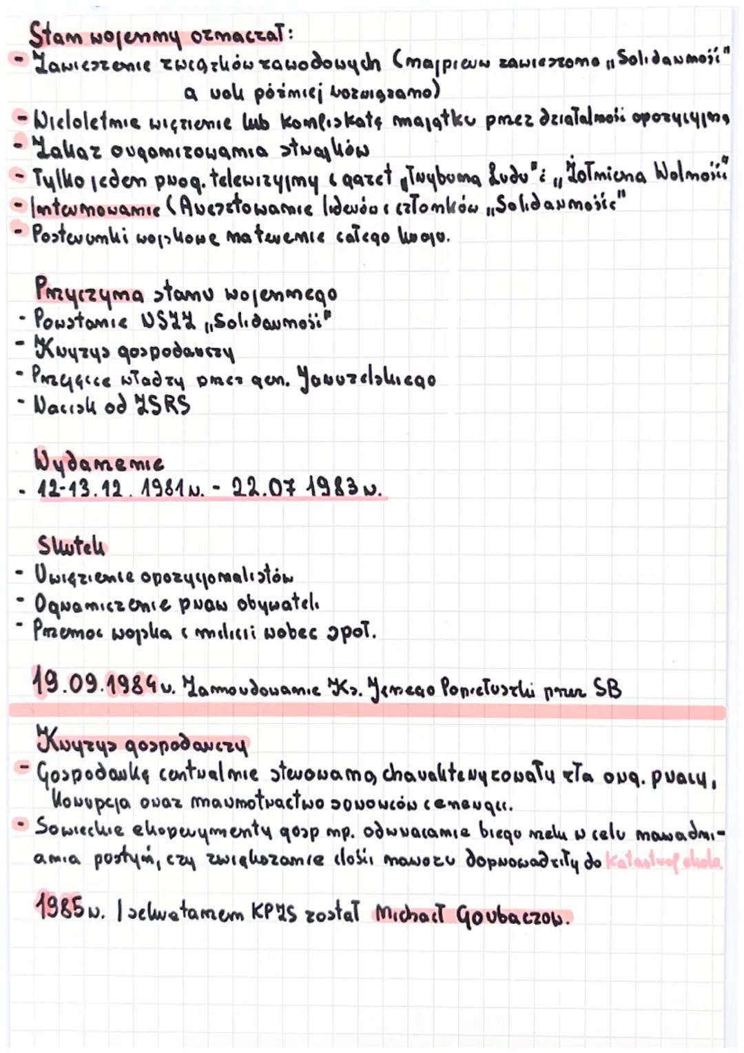 # UPADEK KOMUNIZMU

Wdrugiej połowie lat 70 polska zaczeła odczuwać
Patalme skutki władzy Grewka mim. pmez długa,
Te inwestycje (wormgre cen