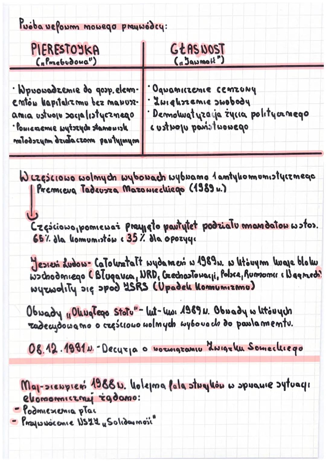 # UPADEK KOMUNIZMU

Wdrugiej połowie lat 70 polska zaczeła odczuwać
Patalme skutki władzy Grewka mim. pmez długa,
Te inwestycje (wormgre cen