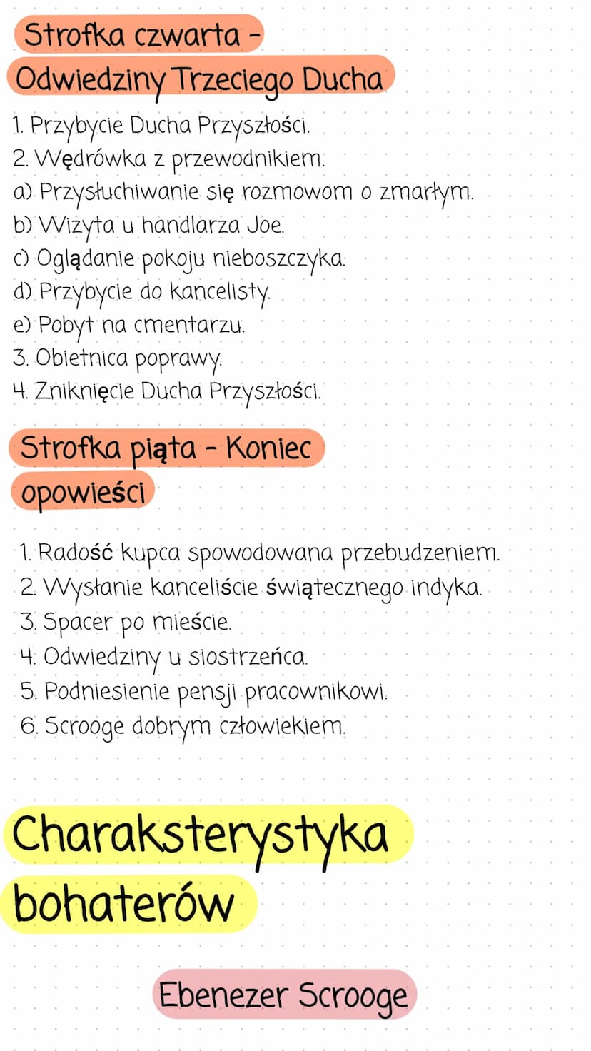 Opowieść wigilijna
Streszczenie
Stary kupiec, Ebenezer Scrooge, znany ze swego
skąpstwa, powraca w Wigilię Bożego Narodzenia
do domu po prac