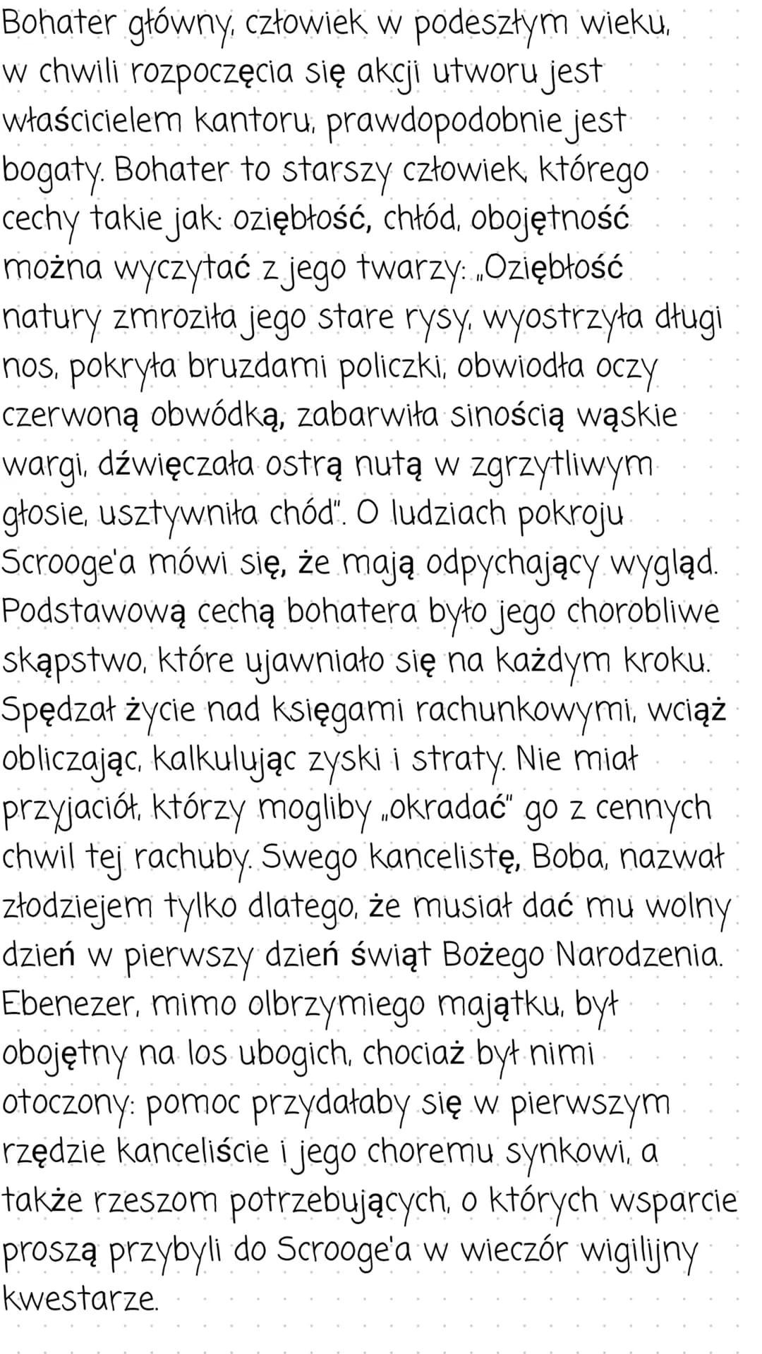 Opowieść wigilijna
Streszczenie
Stary kupiec, Ebenezer Scrooge, znany ze swego
skąpstwa, powraca w Wigilię Bożego Narodzenia
do domu po prac