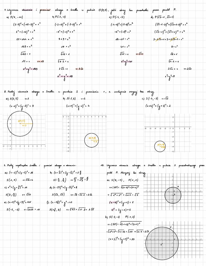 1. Oblice
Geometria analityczna
odległość między punktami Ai B
a) A(-3,-1), B(-5, -1)
|AB| = √ (-5-(-3))²+ (-1-(-1)²
|ABI= √(-2)² + (0)²
|AB