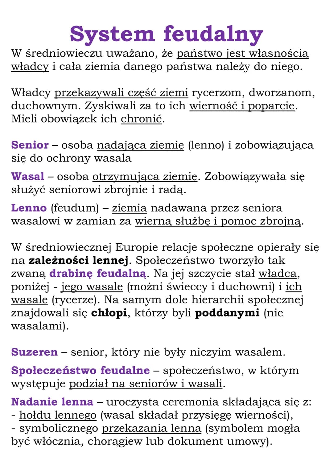 
<p>W średniowieczu uważano, że państwo jest własnością władcy, a cała ziemia danego państwa należy do niego. Władcy przekazywali część ziem