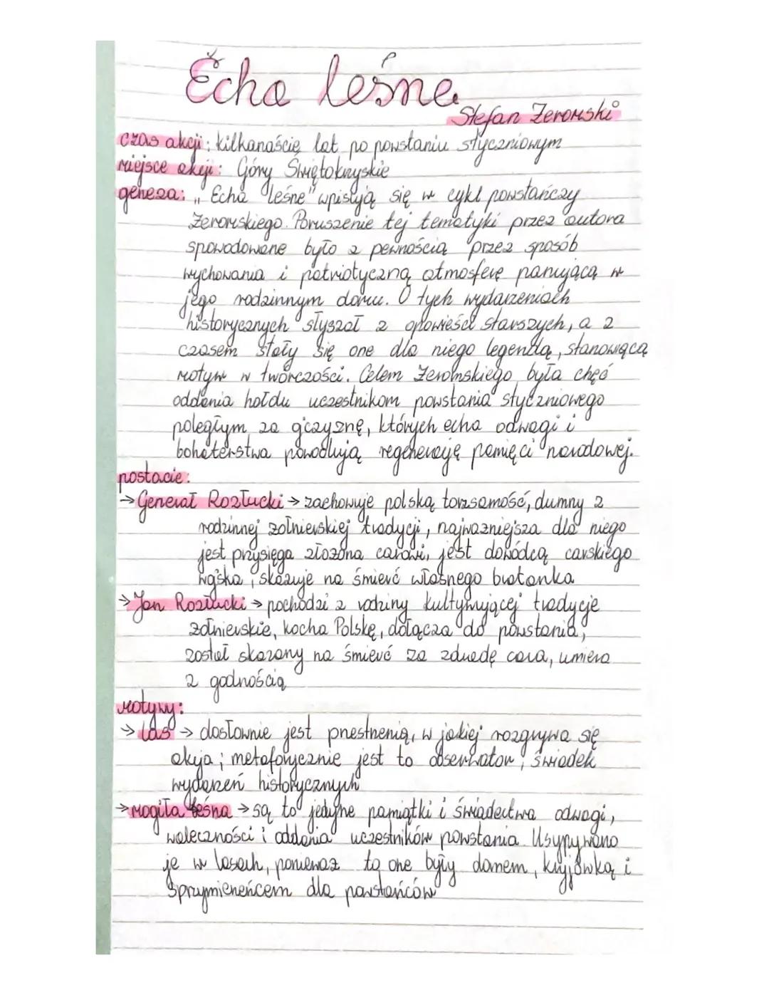# Écho leśne
Stefan Zeromshi
cesas akai :kilkanaście let po povestanis stlyesnonym
miejsce akiji: Góry Strugtokayskie
geneza as Echia leone 