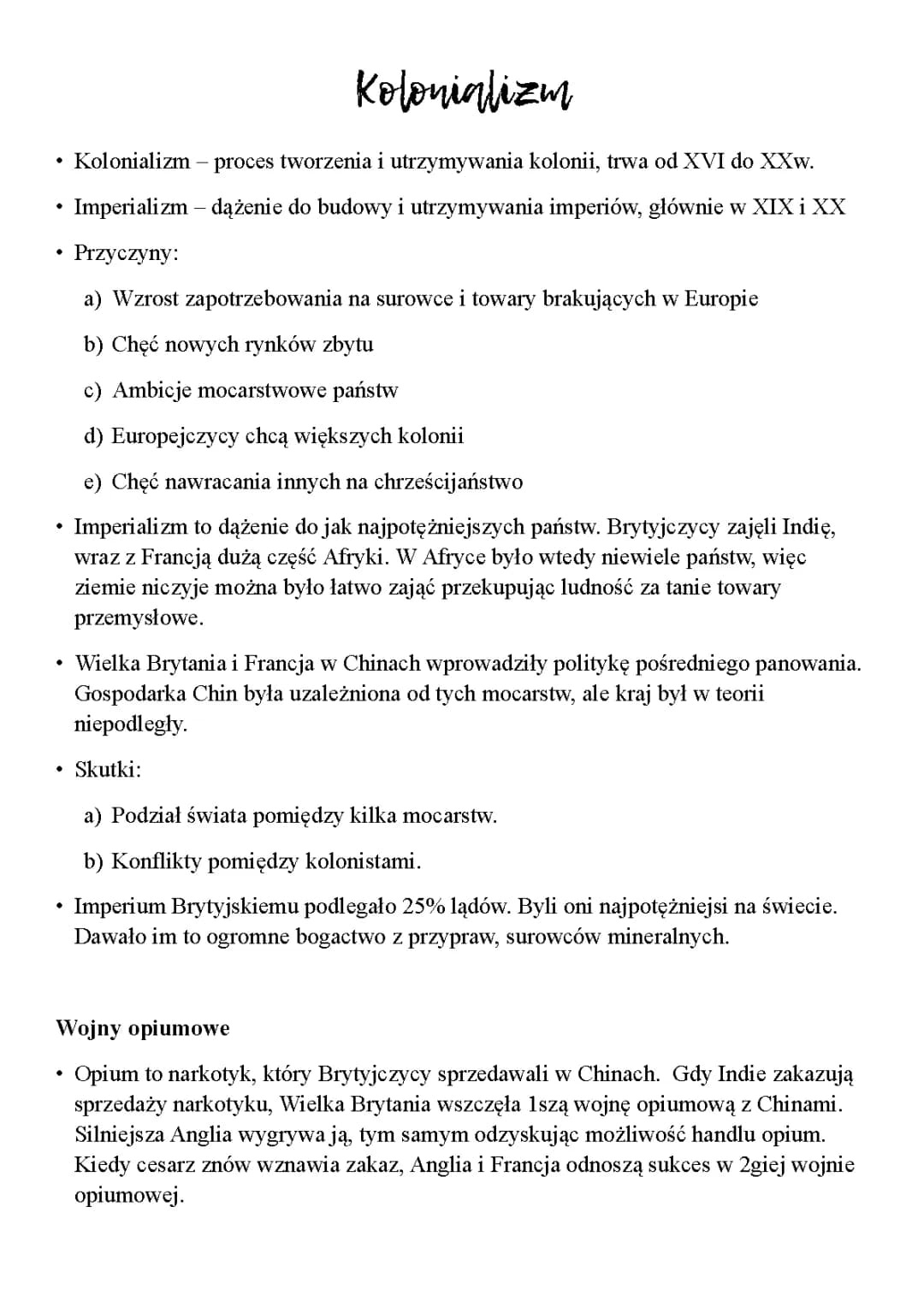Kolonializm w XIX wieku: notatka, prezentacja, mapa, skutki i przyczyny