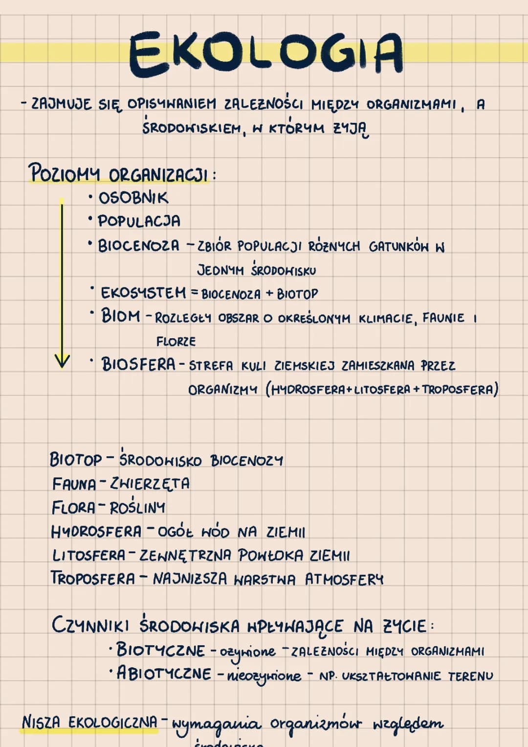 Ekologia - matura 2023/24