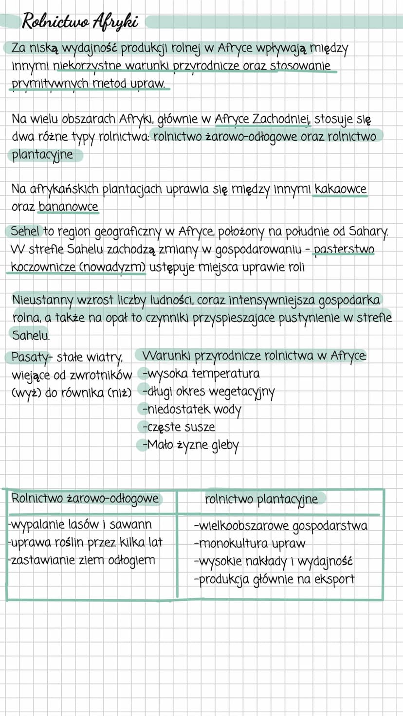 Geografia
Afryka
Środowisko przyrodnicze Afryki
Afryka to kontynent typowo wyżynny
Największe wyżyny: Największe kotliny: Największe pasma g