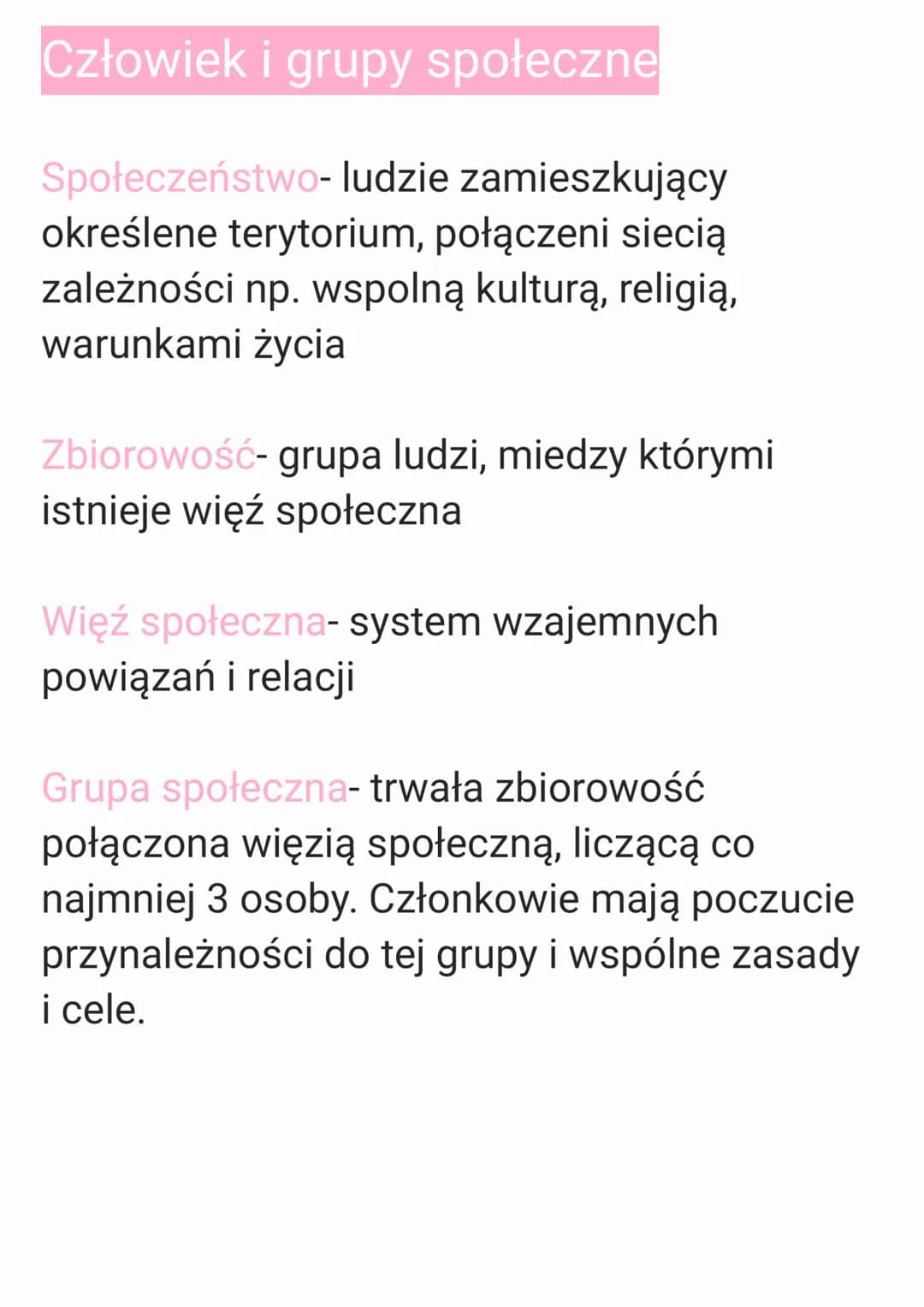 Człowiek i grupy społeczne
Społeczeństwo- ludzie zamieszkujący
określene terytorium, połączeni siecią
zależności np. wspolną kulturą, religi