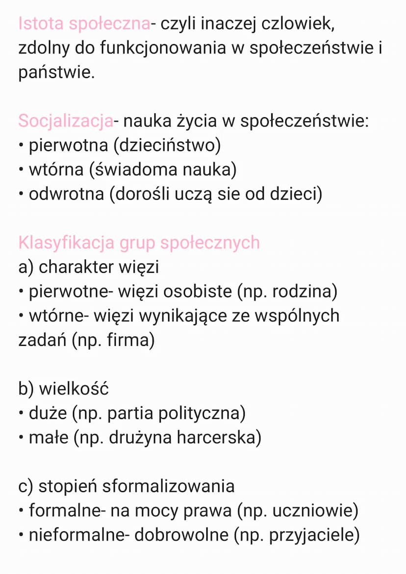Człowiek i grupy społeczne
Społeczeństwo- ludzie zamieszkujący
określene terytorium, połączeni siecią
zależności np. wspolną kulturą, religi