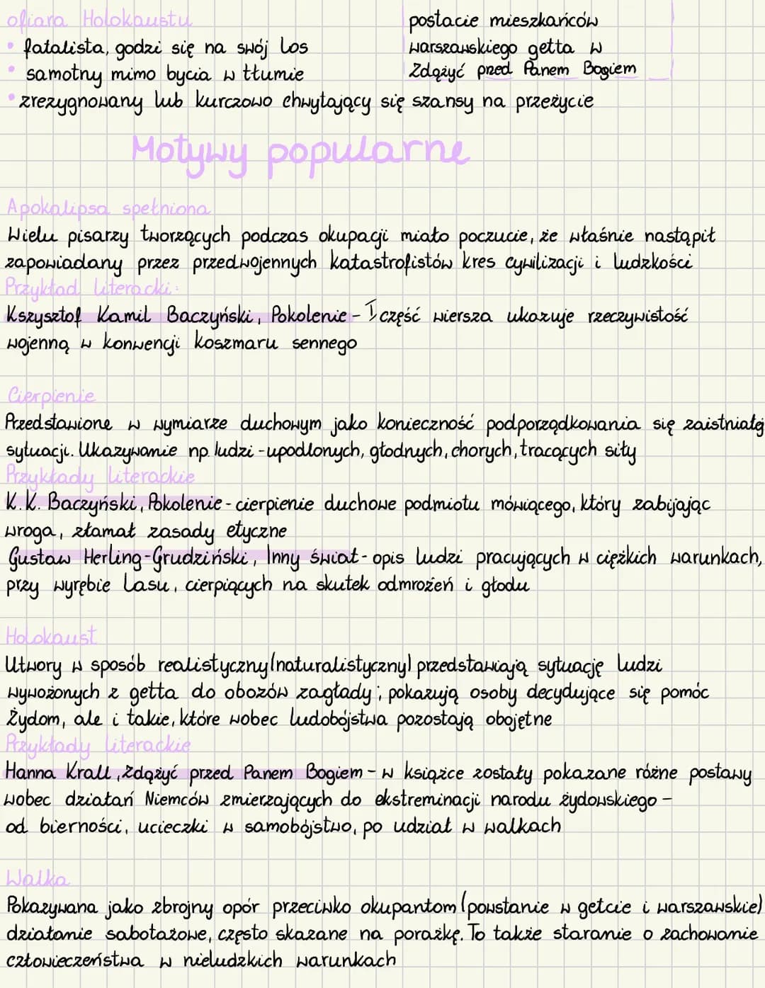 Wojna i okupacja
Nazwa epoki
W historii literatury ten krótki okres wyodrębnia się ze względu na
powszechność oddziaływania II wojny światow