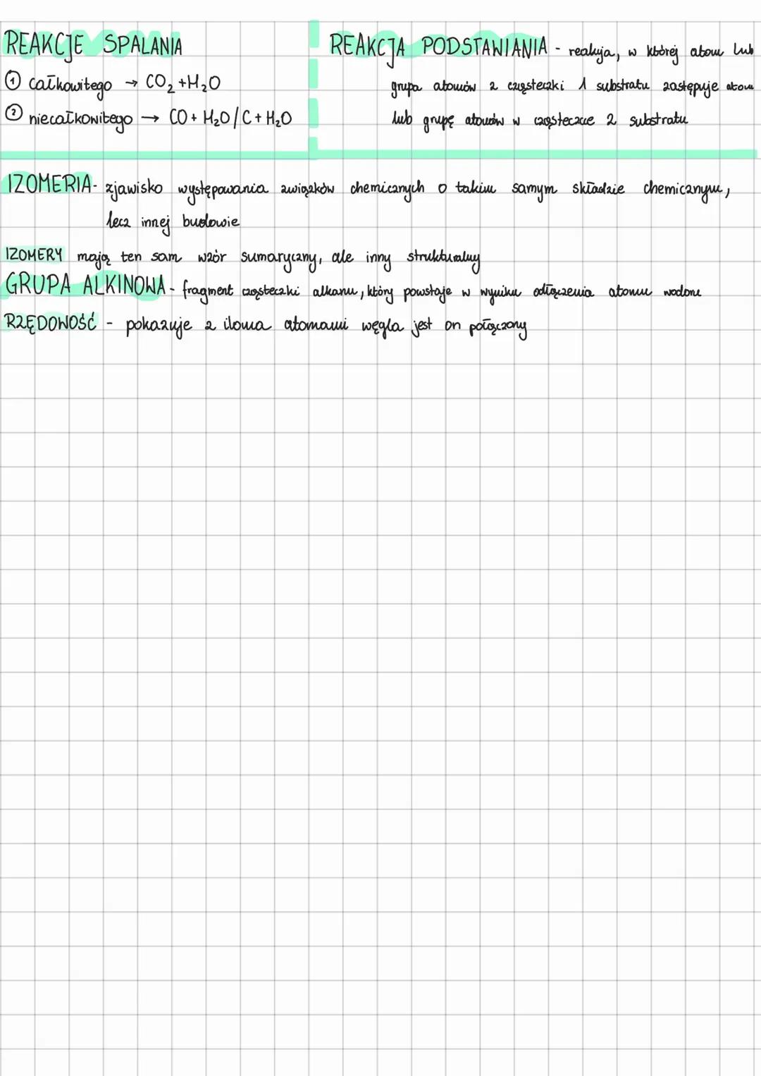 # ALKANY

WĘGLOWODORY - związki zbudowane wyłącznie 2 atawów węgla : wodoru

POD21A:
> Taricuchowe:

- nasycone: alkany
- nienasycone: alken