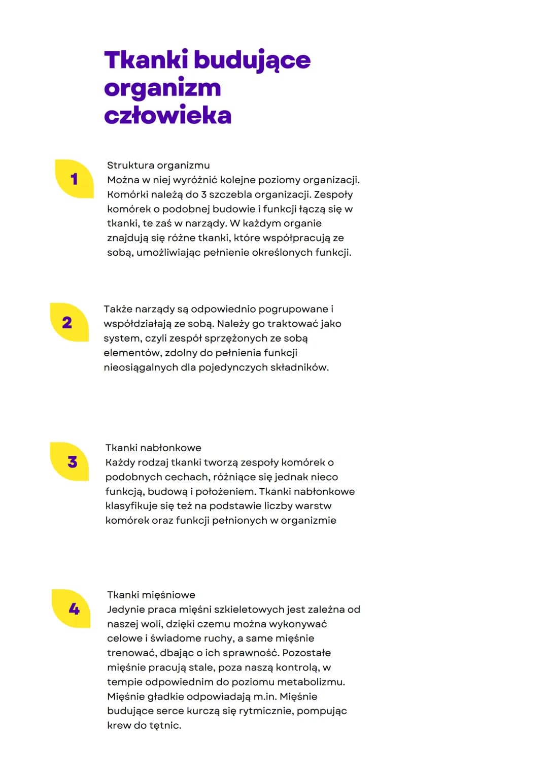 1
2
M
Tkanki budujące
organizm
człowieka
Struktura organizmu
Można w niej wyróżnić kolejne poziomy organizacji.
Komórki należą do 3 szczebla