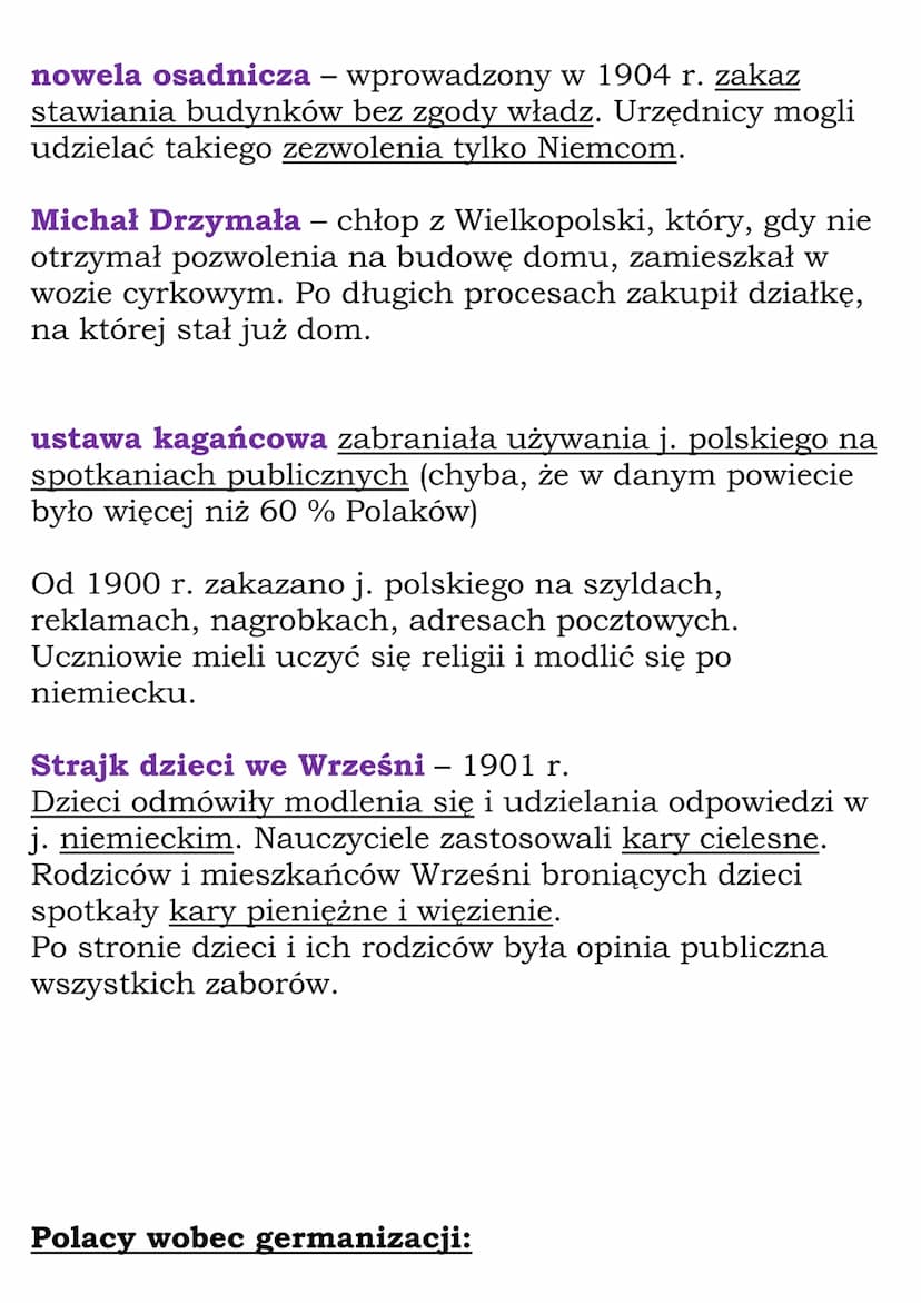 Ziemie polskie po Wiośnie
Ludów
1.Powstanie styczniowe
Ziemie polskie przed powstaniem
Zabór pruski
Hasło „praca organiczna" - uważano naród