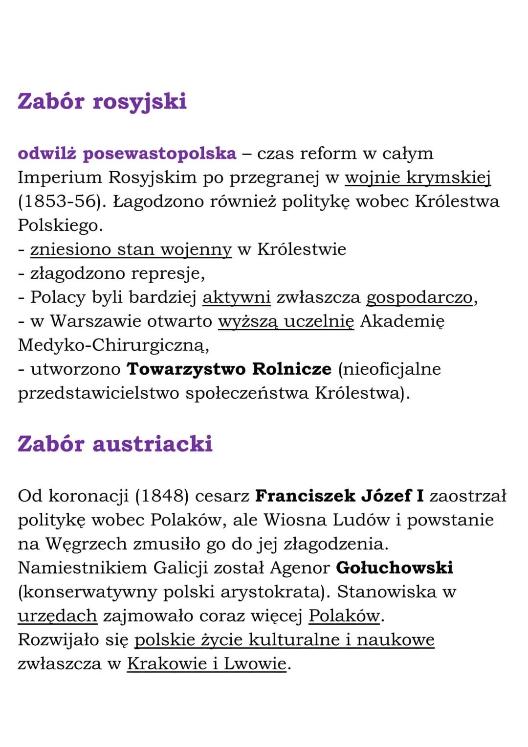 Ziemie polskie po Wiośnie
Ludów
1.Powstanie styczniowe
Ziemie polskie przed powstaniem
Zabór pruski
Hasło „praca organiczna" - uważano naród