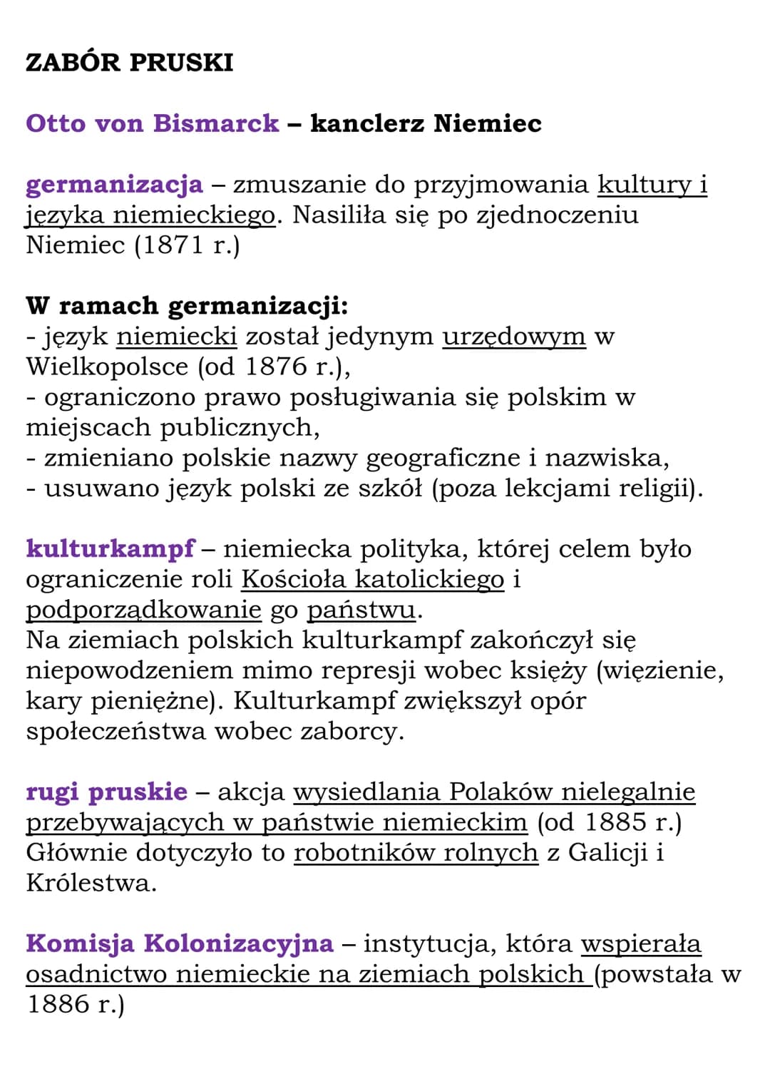 Ziemie polskie po Wiośnie
Ludów
1.Powstanie styczniowe
Ziemie polskie przed powstaniem
Zabór pruski
Hasło „praca organiczna" - uważano naród